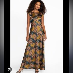 Johnny Was Patras Dress size 16 Kumera print 98% silk NEW